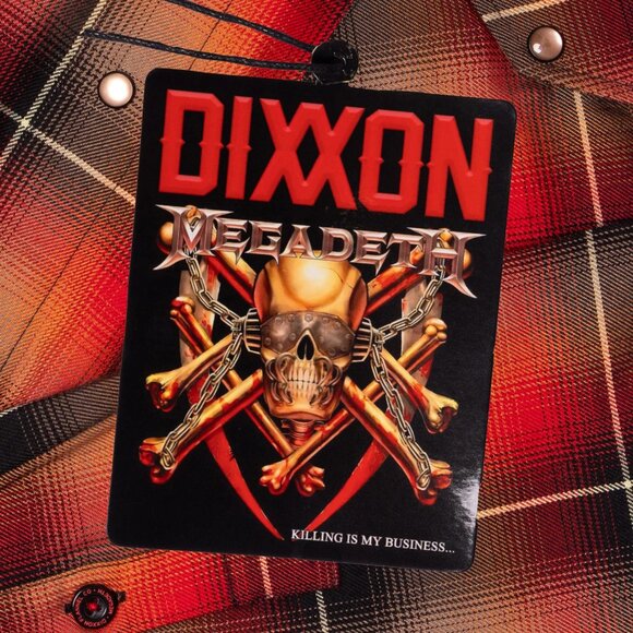 DIXXON x MEGADETH-KILLING IS MY BUSINESS Collab Limited Edition Flannel- Men's M - Picture 3 of 11